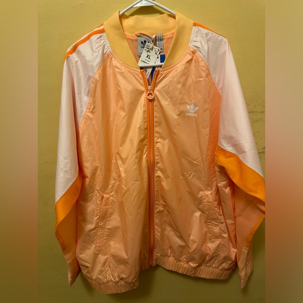 ADIDAS Originals Men's Summer Superstar Track Top size XL Acid Orange/White